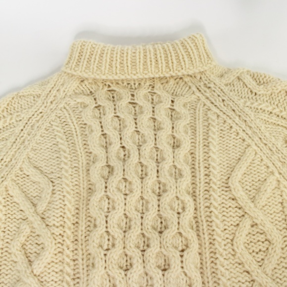 DAVID BRETT Wool Italian Chunky Cable Knit Sweater - Picture 2 of 7